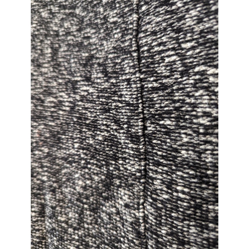 WHIT Chunky Knit Cropped Sweater Cinched Waist Tweed Black and White Monochrome - Picture 6 of 7